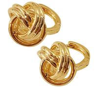 Boucles d'oreilles créoles torsadées classiques en cuivre avec finition brillante, boucles d'oreilles nœud doré pour femme, bijoux légers pour un usage quotidien et de nombreuses occasions, 1,2 cm de