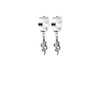 Boucles d'oreilles créoles unisexes en acier inoxydable argenté noir doré avec verrou tonnerre foudre boulon cadeau pour femmes, hommes, garçons, adolescents, Acier inoxydable, Pas de gemme