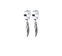 Boucles d'oreilles créoles unisexes en acier inoxydable argenté noir doré avec verrou tonnerre foudre boulon cadeau pour femmes, hommes, garçons, adolescents, Acier inoxydable, Pas de gemme