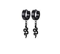 Boucles d'oreilles créoles unisexes en acier inoxydable argenté noir doré avec verrou tonnerre foudre boulon cadeau pour femmes, hommes, garçons, adolescents, Acier inoxydable, Pas de gemme