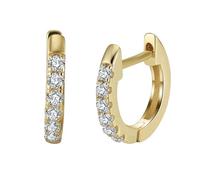 Boucles D'oreilles Créoles Vintage En Argent Sterling 925 Avec Zircone Cubique Transparente 5a Pour Femmes. Bijoux Fins