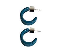 Boucles d'oreilles créoles vintage en forme de C pour femme, design en alliage léger pour un usage quotidien et des fêtes, boucles d'oreilles pour occasions spéciales, taille unique, Comme décrit