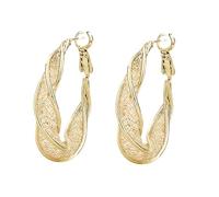 Boucles d'oreilles creuses exagérées avec sens avancé - Boucle d'oreille tendance - Troisième trou - Pour femme, taille unique, Alliage d'aluminium, Pas de gemme