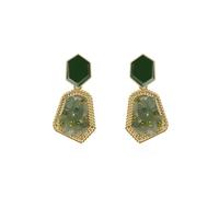 Boucles d'oreilles cristal de couleur avocat, boucles d'oreilles en cristal exquis, bijoux de fête, boucles d'oreilles rétro élégantes, cadeaux pour épouses et amis