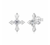 Boucles d'oreilles croisées en argent sterling 925 minimaliste élégant au quotidien