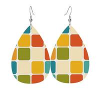 Boucles D'Oreilles Cube Coloré Boucle D'Oreille Double Face Légères Earring Pour Quotidien Fêtes Bijoux