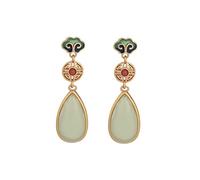 Boucles d'oreilles Dames Vintage Nuages Vert Pierre Boucles d'oreilles Dames Vintage Cour Ethnique Rencontres Bijoux fête fête Banquet Bijoux Boucles d'oreilles