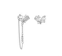 Boucles d'oreilles d'amour asymétriques de personnalité coréenne pour les femmes mode conception Simple longue chaîne Imitation Zircon boucles d'oreilles bijouxDeft a été traité