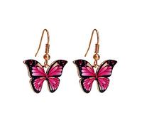 Boucles D'Oreilles Dangle Crochet D'oreilles Pour Femmes Filles Coloré Animal Papillons Drop Dangling Léger Boucle D'oreille (One Size)