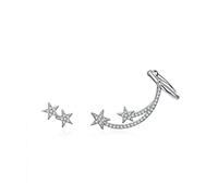 Boucles d'oreilles d'asymétrie Star Comet pour femmes Clear Bright Meteor Ear Studs