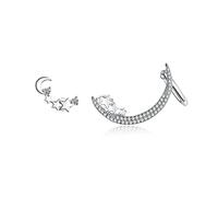 Boucles d'oreilles d'asymétrie Star Comet pour femmes Clear Bright Meteor Ear Studs