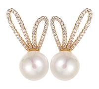 Boucles d'oreilles de baseball pour femmes Retro Rabbit Année de naissance pendentif Clicule Chaîne Cadeau Friends Small Ladies Moyenne Bounky Hoop