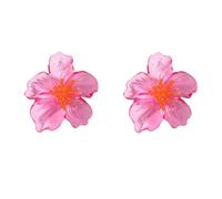 Boucles d'oreilles de Bijoux de Mode Charme géométrique 1 Paire Femmes Transparentes Fleur Forme Acrylique Stude léger pour Les Amoureux Gift idéal Motorcyclistes Punk Style Rose Rouge