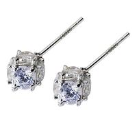 Boucles d'oreilles de bijoux de mode pour femmes, boucles d'oreilles S925 femme Han Tianmei plein diamant tempérament géométrique boucles d'oreilles multi diamant carré en gros (Color :