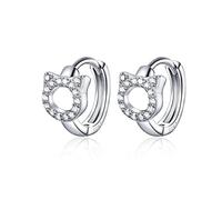 Boucles d'oreilles de cerceau 925 étoiles rond petites cerceaux d'oreille pour femmes bijoux pour