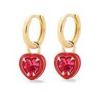 Boucles d'oreilles de cerceau jaune, goujons boucles d'oreilles Femmes Round Shape Simple Petal Inlaid Zircon Elegant Anniversary Birthday Holiday White