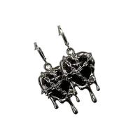 Boucles D'oreilles De Drop Coeur/Étoiles Conception Liquide Avec Accessoires 'oreille Base En Cuivre Bijoux Pour Les Boucles 'oreilles Alternatives Étoiles Gothiques