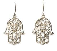 Boucles d'oreilles de fatma, argent de loi - masbarata. Es