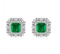Boucles d'oreilles de Goujon émeraude de 6 mm Ruby pour Les Femmes Real Wedding Anniversary Fine Bijoux Moucles d'oreilles