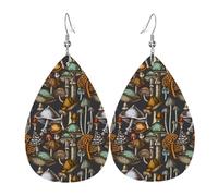 Boucles D'Oreilles De Goutte Champignons Arboricoles Tendancees Boucles D'Oreilles Pendantes De Goutte Décontractées Boucle D'Oreille Pour Voyages Accessoire Femme