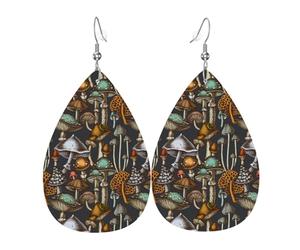 Boucles D'Oreilles De Goutte Champignons Arboricoles Tendancees Boucles D'Oreilles Pendantes De Goutte Décontractées Boucle D'Oreille Pour Voyages Accessoire Femme