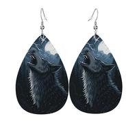 Boucles D'Oreilles De Goutte Clair De Lune Et Lumière, Hurlement Du Loup Tendancees Boucles D'Oreilles Pendantes Décontractées Boucle D'Oreille Pour Accessoire Danse Les Vacances