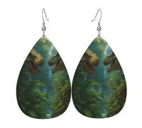 Boucles D'Oreilles De Goutte Confrontation Entre Dinosaures Arboricoles Amusantes Boucles D'Oreilles Pendantes Élégant Boucle D'Oreille En Simili Cuir Pour Fêtes Décorations Anniversaires