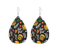 Boucles D'Oreilles De Goutte Fast-Food Amusant Luxueux Boucles D'Oreilles Pendantes Pour Femme Vintage Boucle D'Oreille En Simili Cuir Pour Mariage Accessoire Décorations