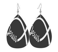 Boucles D'Oreilles De Goutte Même Jésus Avait Une Histoire De Poisson Élégant Boucles D'Oreilles Pendantes En Forme De Goutte Luxueux Boucle D’Oreille En Cuir Pour Femme Fêtes Anniversaires