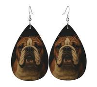 Boucles D'Oreilles De Goutte Regard Mignon De Chien De Berger Anglais Luxueux Boucles D'Oreilles Pendantes En Forme Vintage Boucle D'Oreille En Simili Cuir Pour Fêtes Décorations Voyages