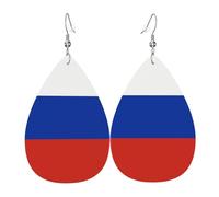 Boucles D'Oreilles De Goutte Russie Tendancees Boucles D'Oreilles Pendantes De Goutte Décontractées Boucle D'Oreille En Simili Cuir Pour Fêtes Accessoire Anniversaires