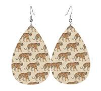 Boucles D'Oreilles De Goutte Tigre Sauvage Amusantes Boucles D'Oreilles Pendantes Pour Femme Élégant Boucle D'Oreille En Simili Cuir Pour Décorations Danse Les Vacances