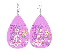 Boucles D'Oreilles De Goutte Tu Es Magique Princesse Cheval Mers Amusantes Boucles D'Oreilles Pendantes Élégant Boucle D’Oreille En Cuir Pour Les Vacances Fêtes Danse