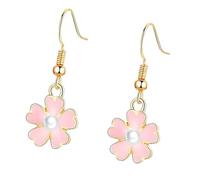 Boucles D'oreilles De Inspirées Des Fleurs Pour Femmes Bijoux En Alliage Léger Avec Des Techniques 'égouttement 'huile Accessoires 'oreille Émaillés De Main À La Main Cerceaux Émaillés