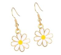 Boucles D'oreilles De Inspirées Des Fleurs Pour Femmes Bijoux En Alliage Léger Avec Des Techniques 'égouttement 'huile Accessoires 'oreille Émaillés De Main À La Main Cerceaux Émaillés