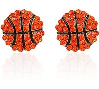 Boucles d'oreilles de jeu de balle pour filles joueurs de basket-ball seniors équipe panier idées post strass mode décontracté unisexe alliage