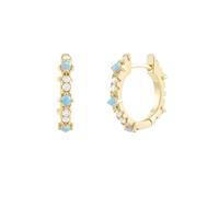 Boucles d'oreilles de la Mode pour Femmes cerceaux - Cercle Blue Zircon en Forme de Boucles d'oreilles de Boucles d'oreilles Accessoires pour Femmes Filles