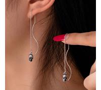 Boucles d'oreilles de ligne de crâne personnalisées à la mode européenne et américaine, convenant pour être portées lors de fêtes de vacances Alliage de zinc