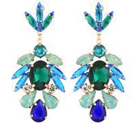 Boucles d'oreilles de luxe en cristal rose pour femmes, bijoux à la mode, longue tendance, accessoires bohèmes, pendientes mujer, 3.3*7.2CM, Cristal