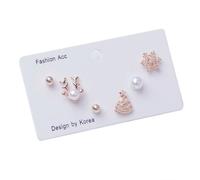 Boucles D'oreilles De Noël 3 Paires Multicolore