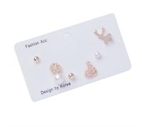 Boucles D'oreilles De Noël 3 Paires Multicolore