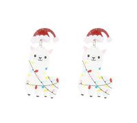Boucles d'oreilles de Noël en acrylique avec arbre, alpagas, cactus, dinosaures, boucles d'oreilles pendantes simples pour femme, dessin animé, citrouille, crâne, fleur, esprit, taille unique, Comme