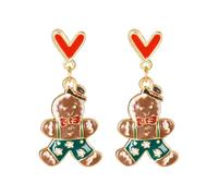 Boucles d'oreilles de Noël inspirées de l'antiquité en alliage texturé, bijoux pour et date, taille unique, Comme décrit, Comme décrit.