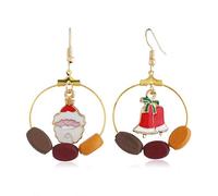 Boucles d'oreilles de Noël pour les filles à la mode Santa Christmas Bell Circle Design Studs Cool Jewellery Gift For WomenDurabilité et praticité