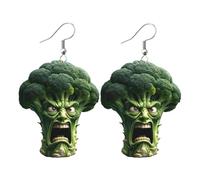 Boucles d'oreilles de nourriture brocoli, boucles d'oreilles légumes | Design ergonomique, décoration simple et élégante en forme de brocoli pour les danses et