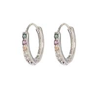 Boucles d'oreilles de personnalité, design simple et filigrane, adaptées à toutes les occasions, boucles d'oreilles en argent 925 pour femme en forme de croix, taille unique, Cuivre, Pas de pierre