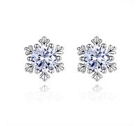 Boucles d'oreilles de pote de neige femelles 925 bijoux aaa boucles d'oreilles doubles zircon cubes pour femmes blanches