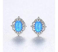 Boucles d'oreilles de pote d'opale à motif creux pour femmes élégantes boucles d'oreilles de mariage féminine sculpture