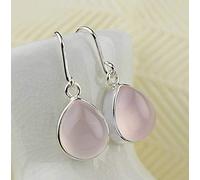 Boucles D'Oreilles de Style Chinois Eardrop S925 Mode Goutte D'Eau Boucles D'Oreilles en Argent Pur Naturel Pierre D'Hibiscus Cristal Rose Glace Boucles D'Oreilles Bijoux Féminins Bijoux en, LJBLEUS