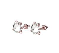 Boucles d'oreilles de style hip-hop en or 14K, boucles d'oreilles à goujons à griffe, idéales pour ceux qui admirent les accessoires uniques et chics